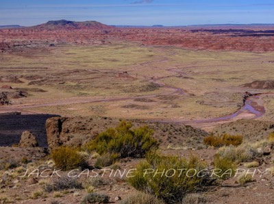  2023 02 24 - Little Lithodendron Wash from Pintado Point  - Petrified Forest NP, Arizona 