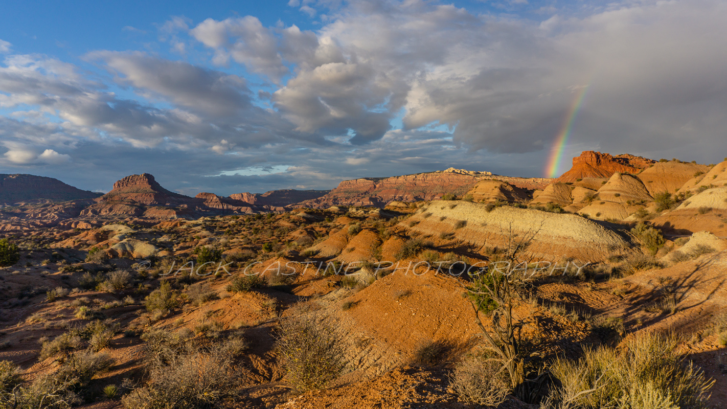  2016 11 06 - Pariah Town Site with Rainbow - Kenab, UT 