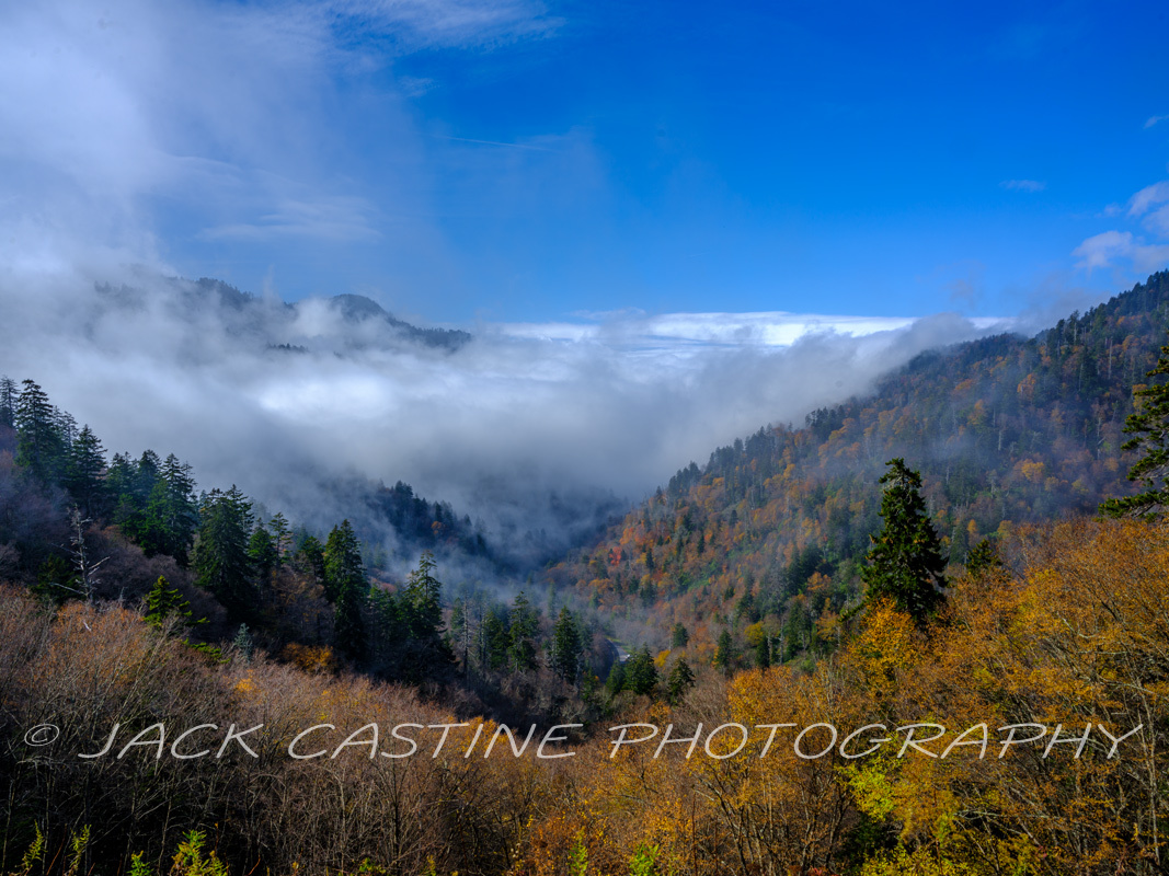  2021 11 02 - Mist at Ben Morton's Overlook - Smoky Mountains NP, Tennessee 